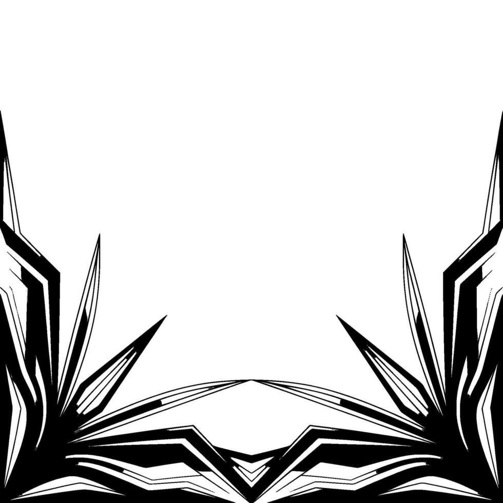 Modern Abstract Black White Frame Geometric Elements vector