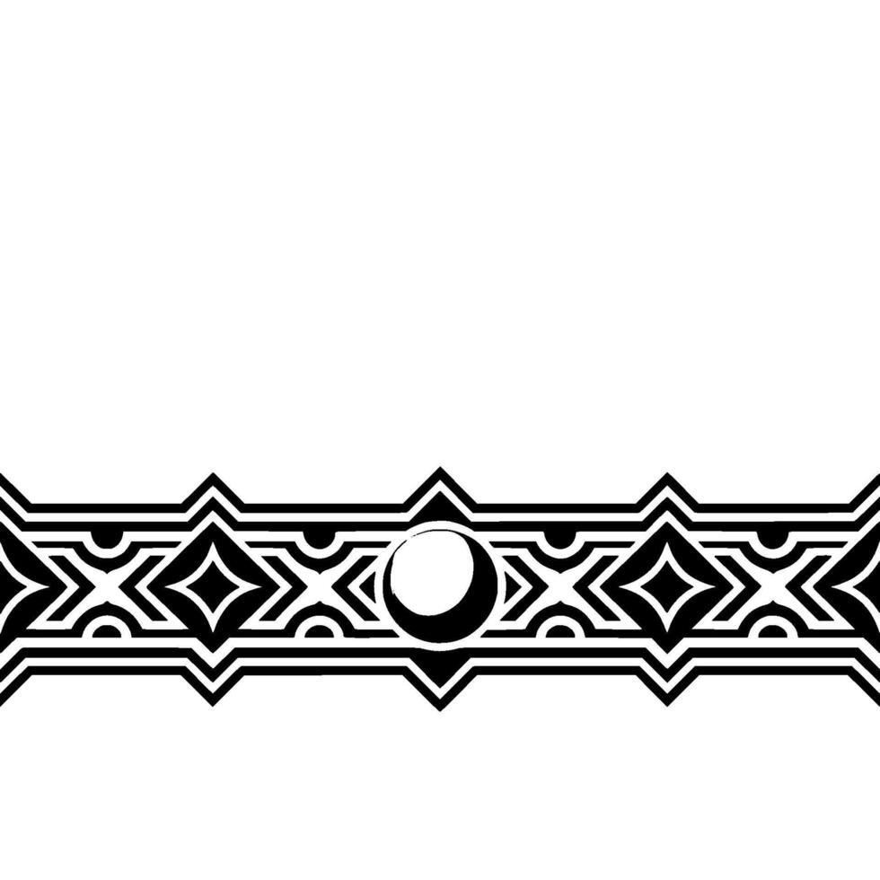 Elegant Geometric Border With D Orb, Monochrome vector