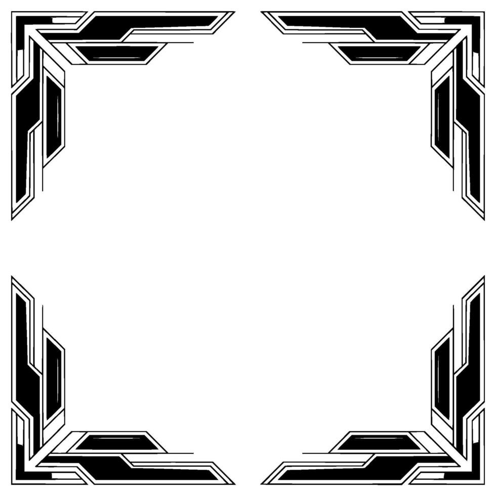 Art Deco Corner Frame Geometric Border for Invitation vector