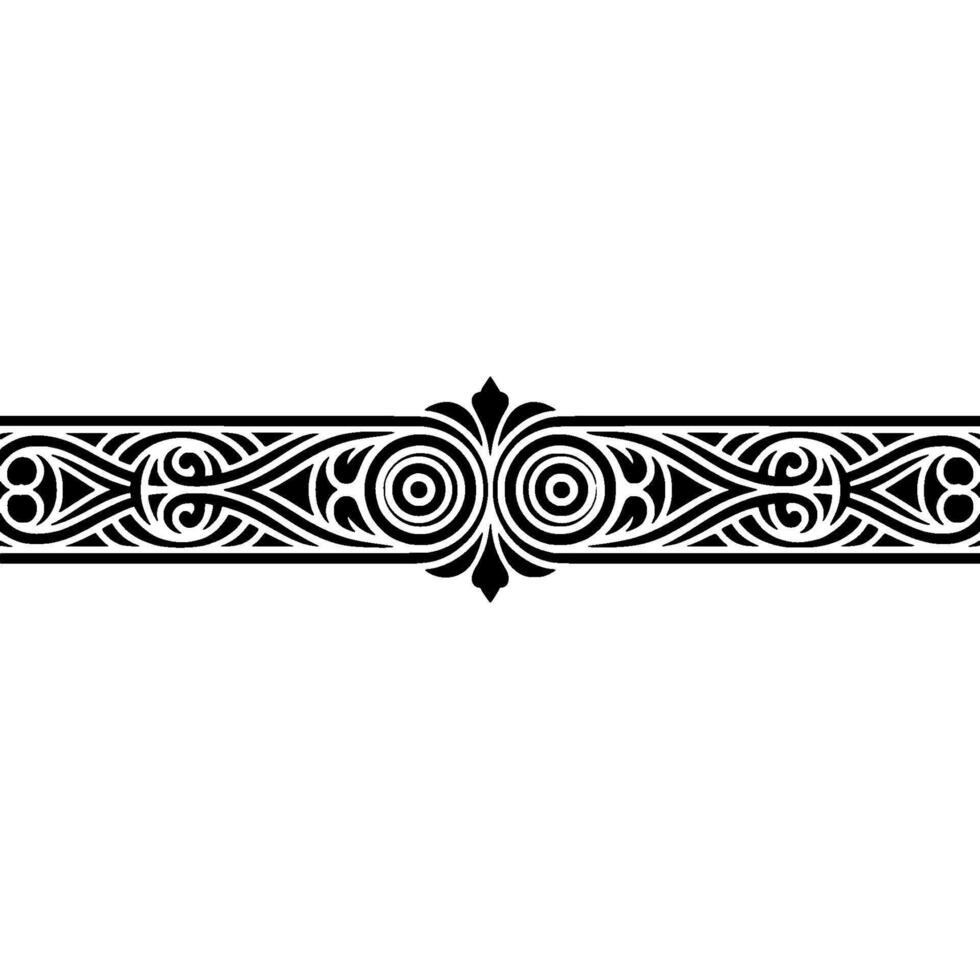 Elegant Black Ornament Border on Gradient Background vector