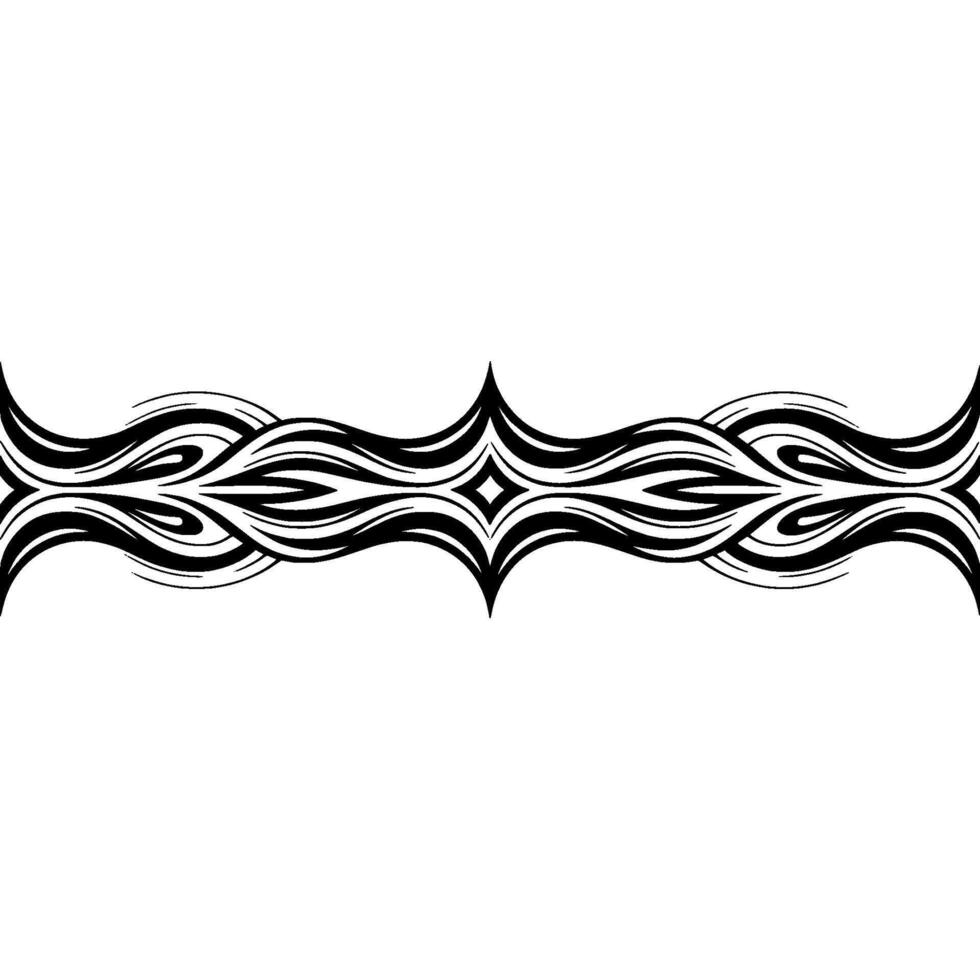 Abstract Black and White Swirl Element vector