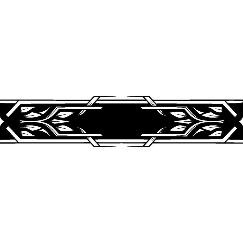 Geometric Ornamental Banner Black, Silver, and White vector