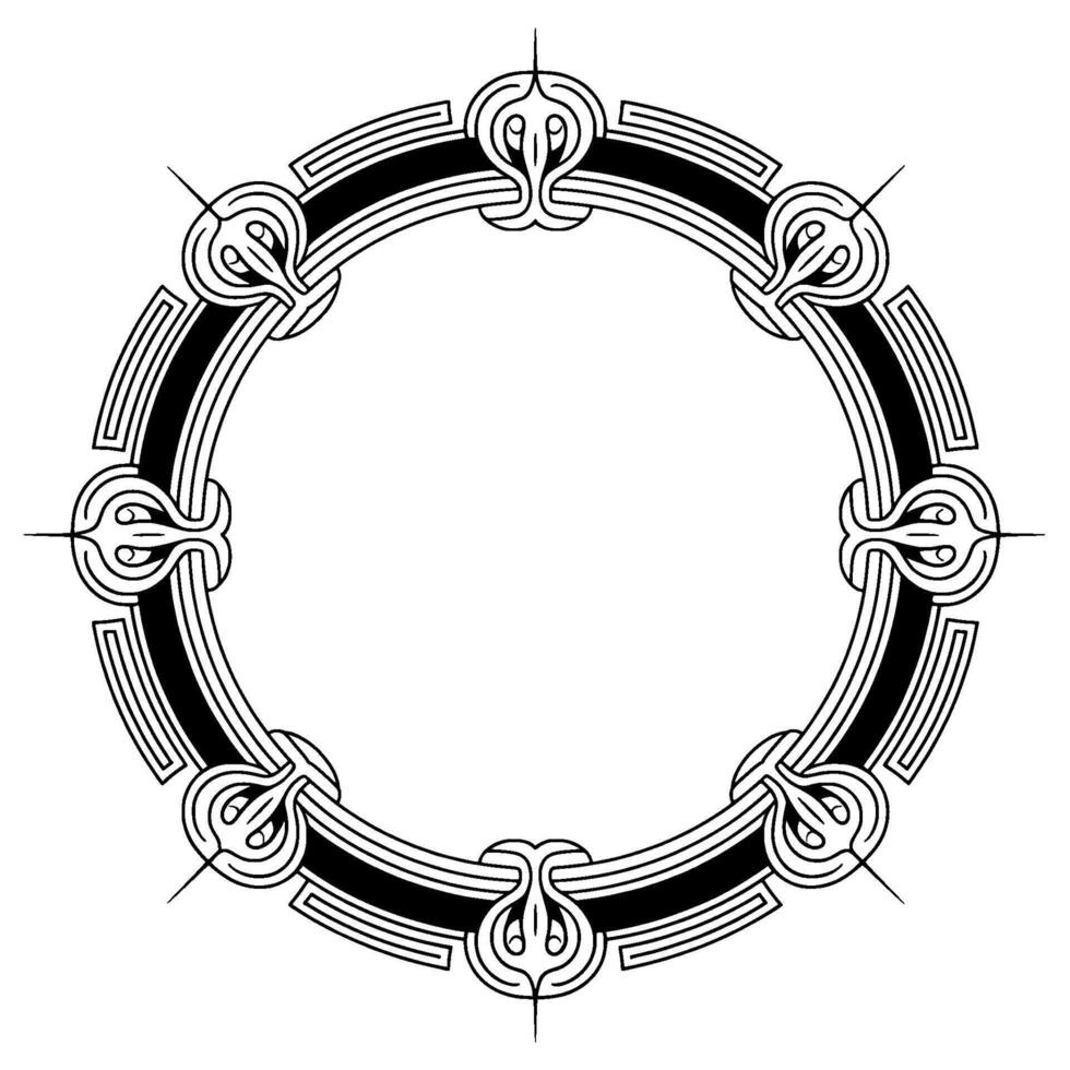 Elegant Circular Frame Minimalist Decorative Border, Illustration vector