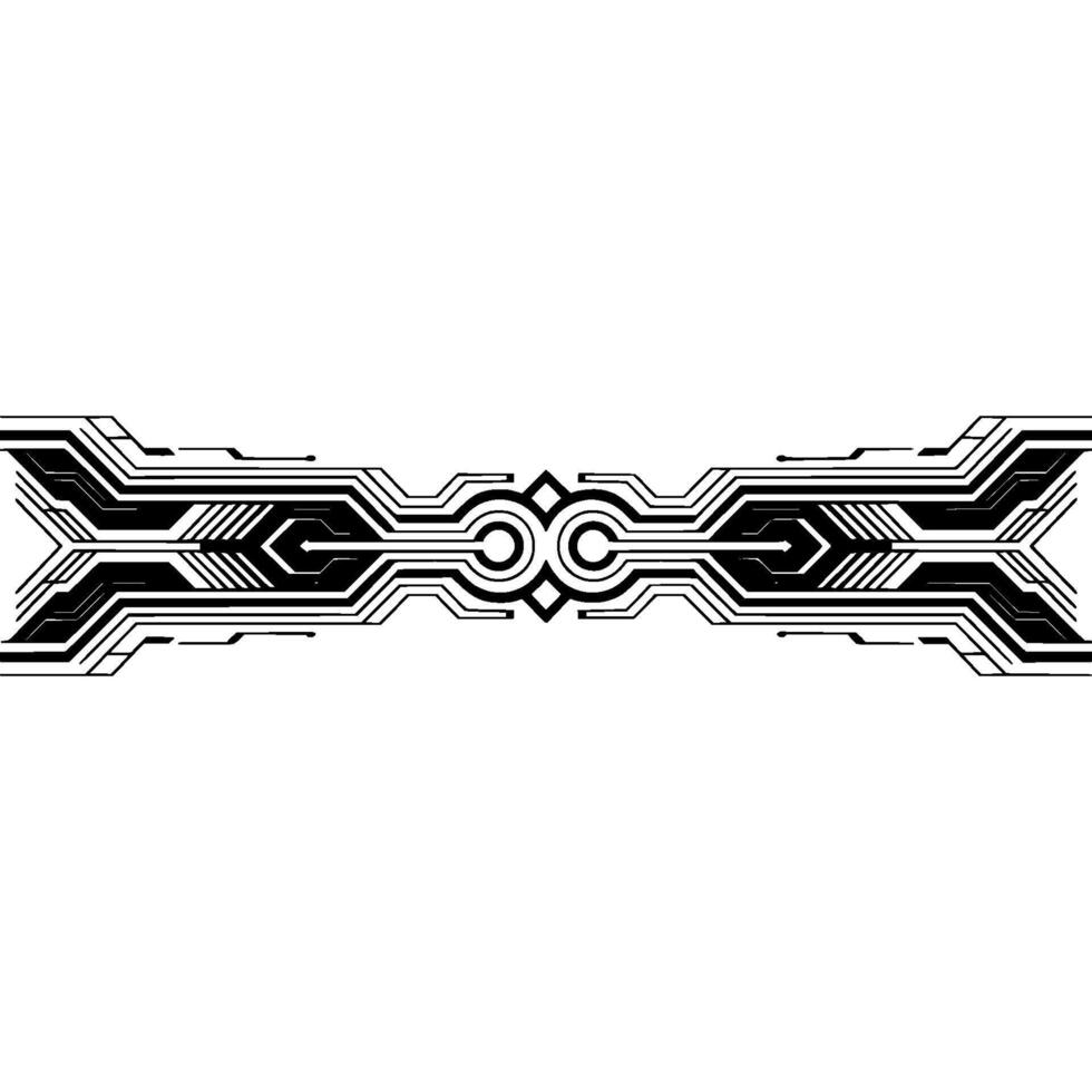 Futuristic Circuit Border on Gradient Background vector