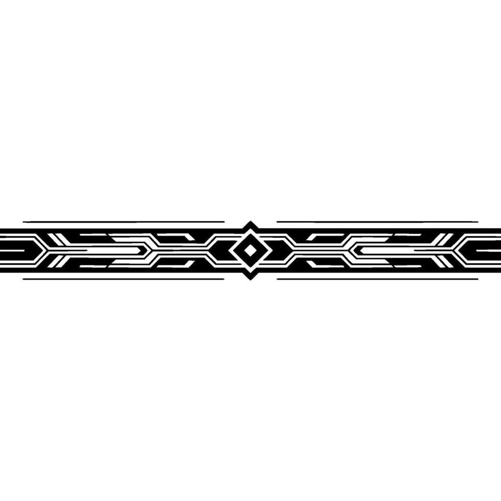 Geometric Deco Border in Black and White vector