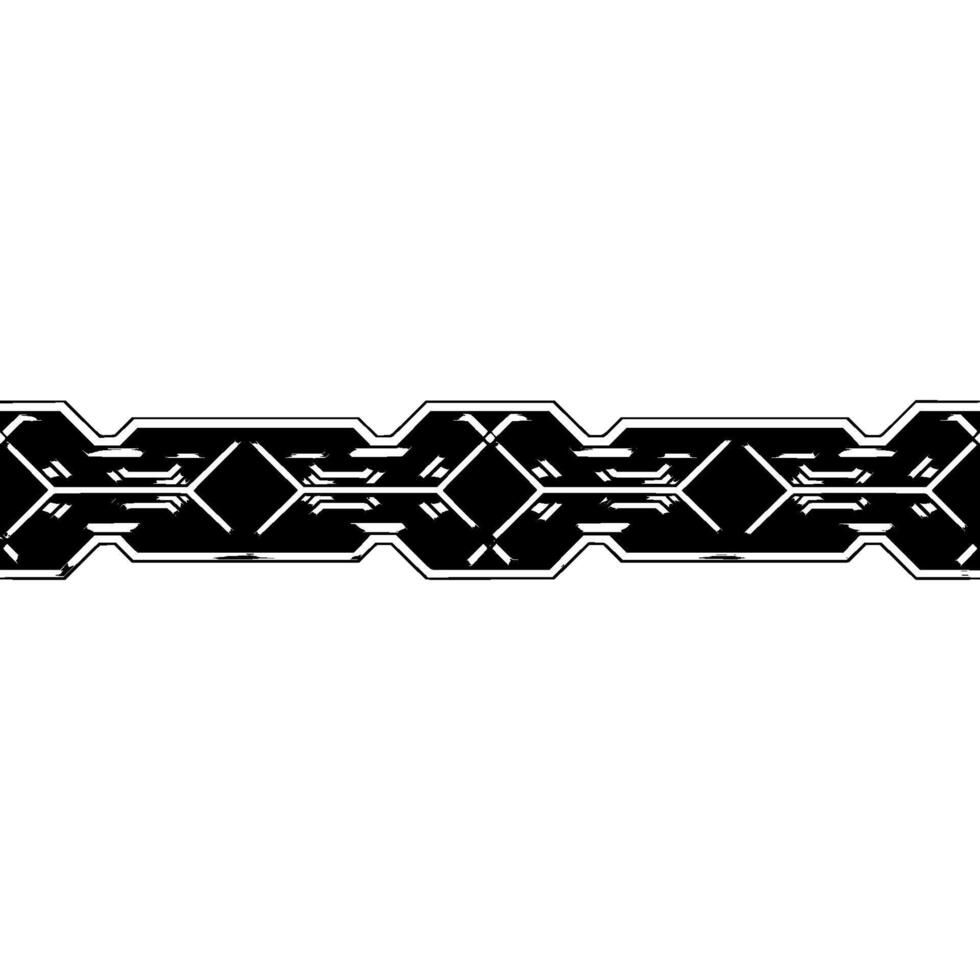 Metallic Geometric Border, Silver and Black, Modern Abstract Background vector