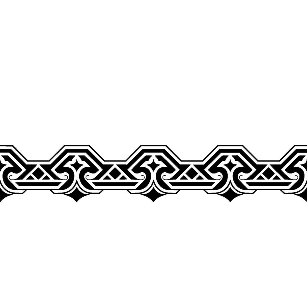 Ornate Black Border on Gradient Background vector