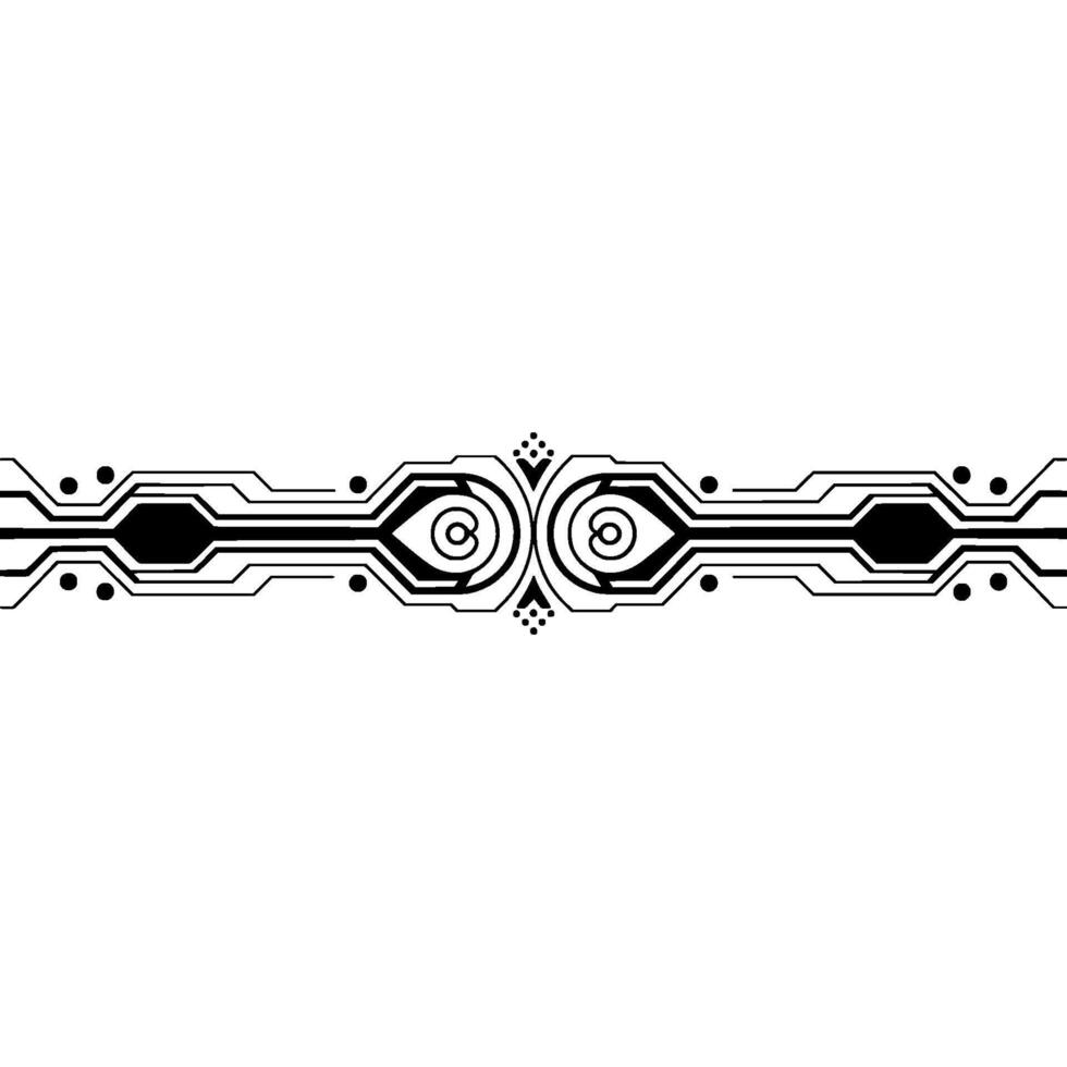 Abstract Tech Border, Geometric Ornament, Modern Background vector