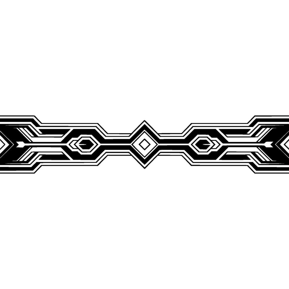 Abstract Geometric Border, Modern Black and White Element vector