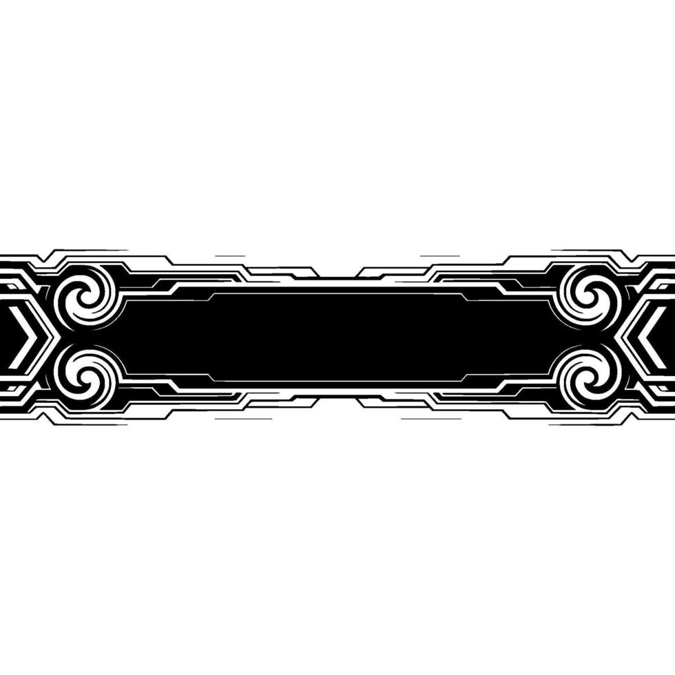 Futuristic Banner Black White Tech vector