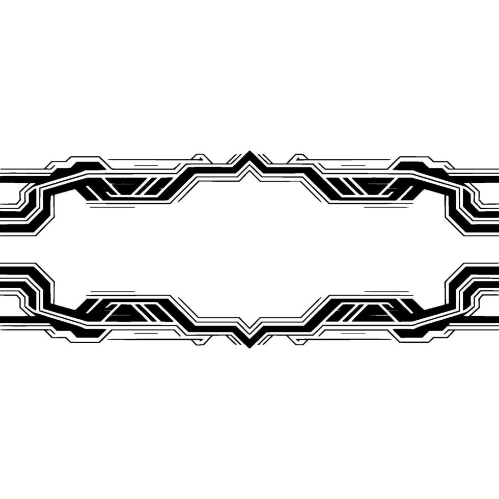 Futuristic Tech Frame Geometric Border on Gradient Background vector
