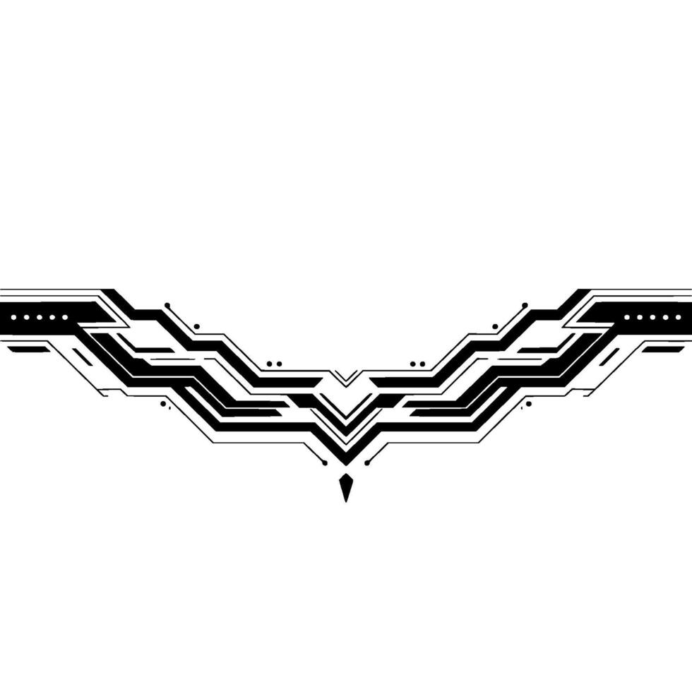 Futuristic Black and White Circuit Board vector