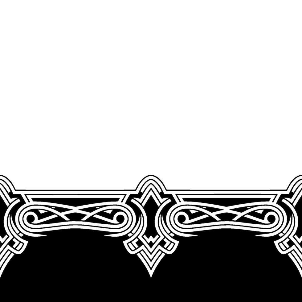 Elegant Black and White Border With Ornamental Symmetry vector