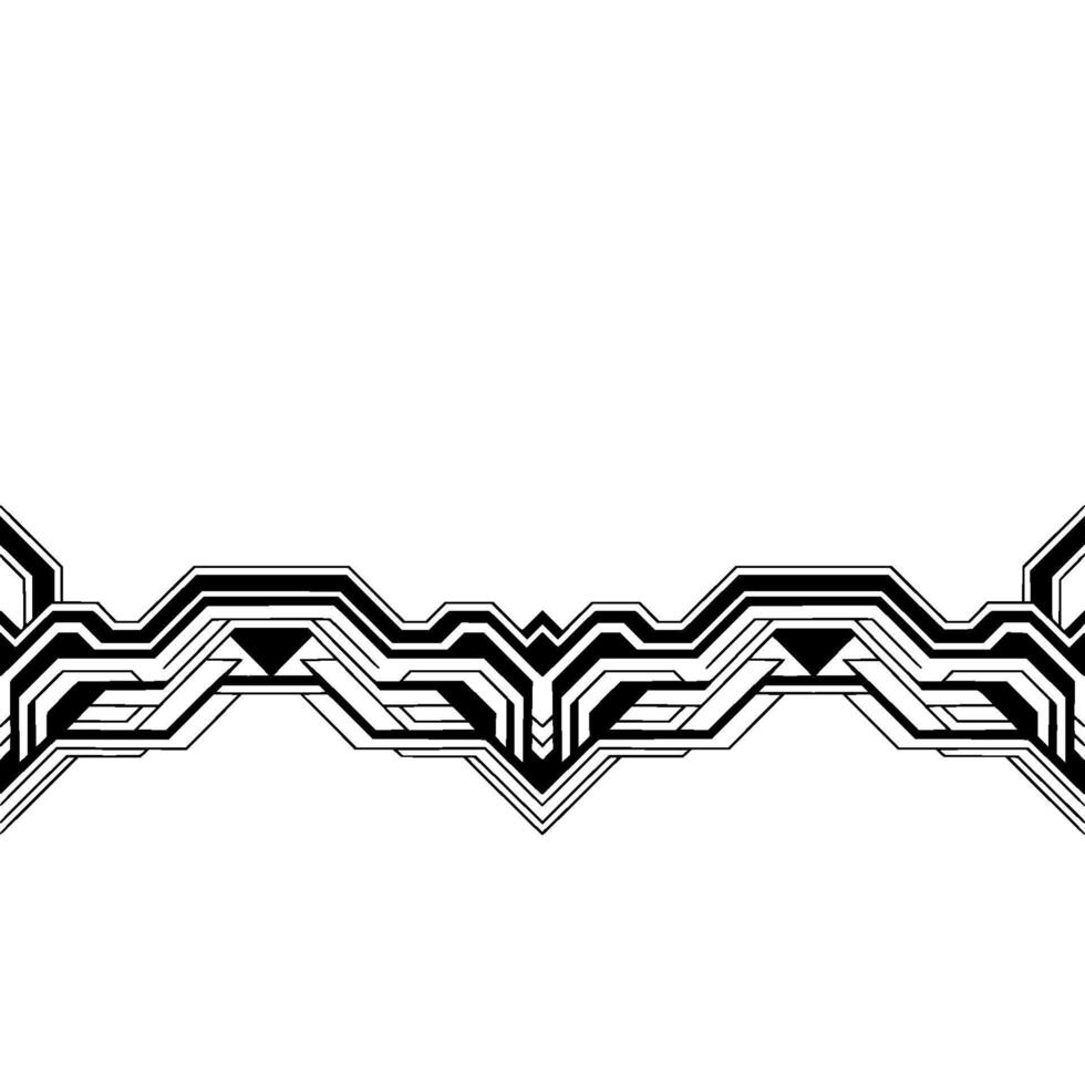 Abstract Geometric Black Lines on White Background - Pattern vector