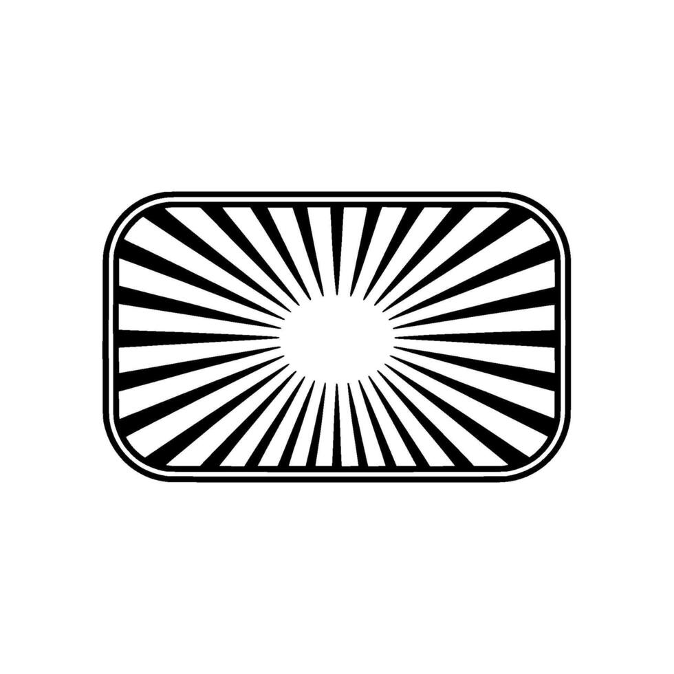 Geometric Radiance Black White Starburst Emblem vector