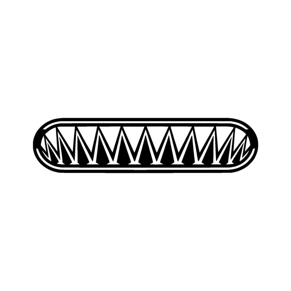 Geometric Spiral Emblem, Minimalist - Oval vector