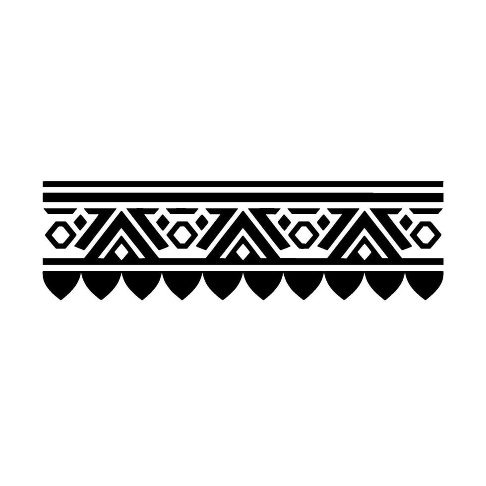 Geometric Tribal Border, Minimalist - Decorative - Line vector