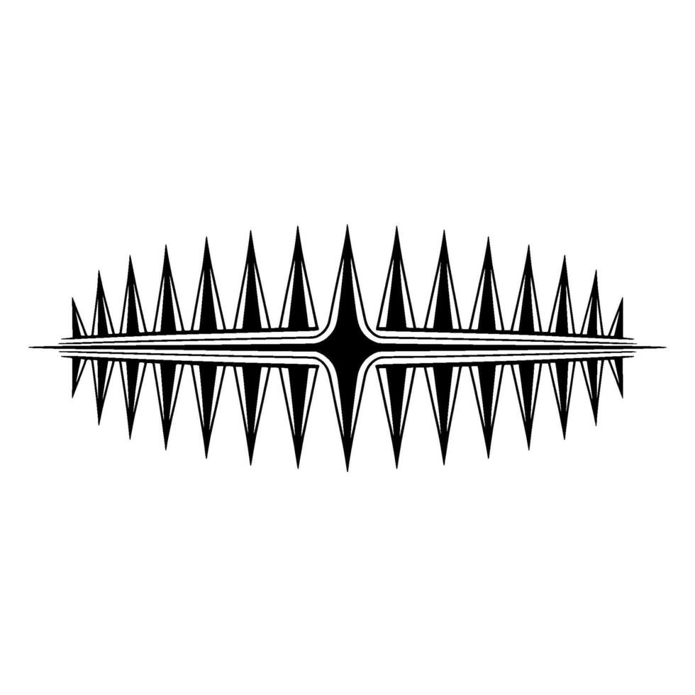 Dynamic Waveform, Geometric Contrast, Minimalist vector