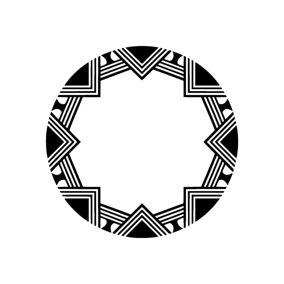 Geometric Circle Pattern, Minimalist, Black White vector