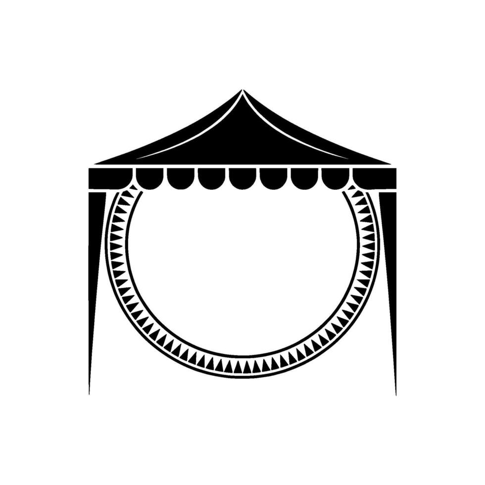 Minimalist Tent Emblem, Event Branding vector