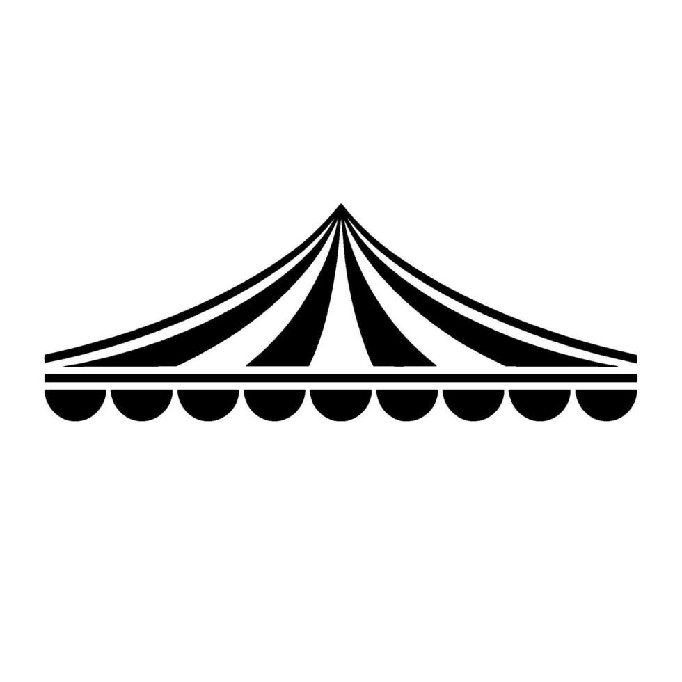 Minimalist Tent Silhouette, Geometric Shade, Modern Emblem vector