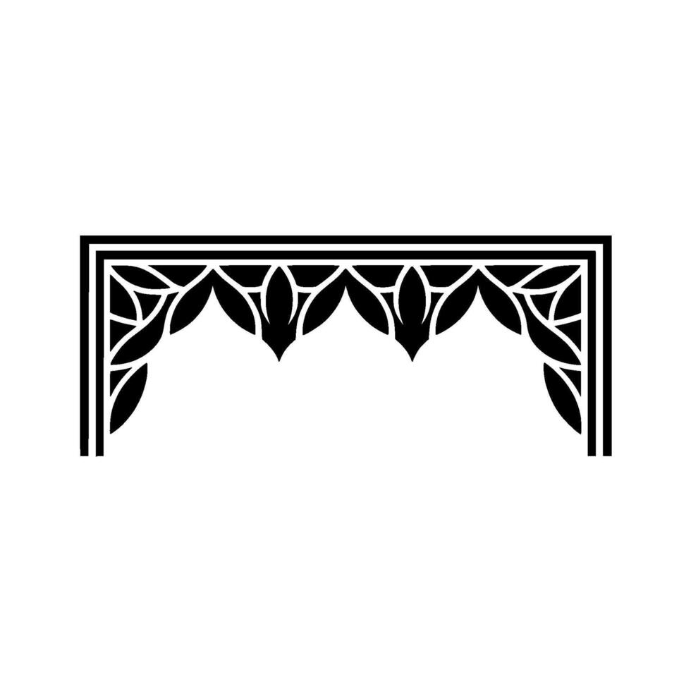 Art Deco Arch Ornament, Geometric Floral vector