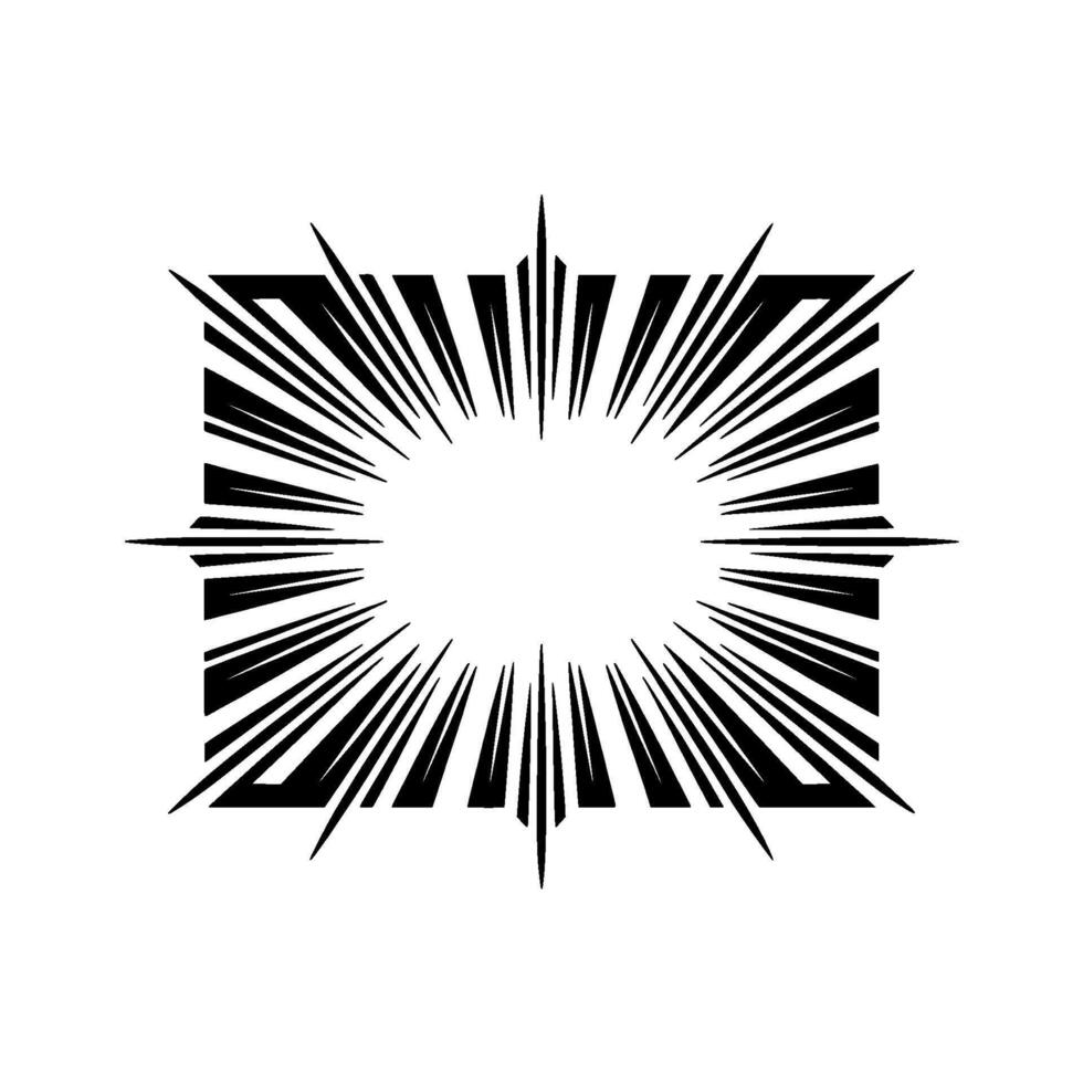 Geometric Burst, Concentric Radiance, Minimalist vector