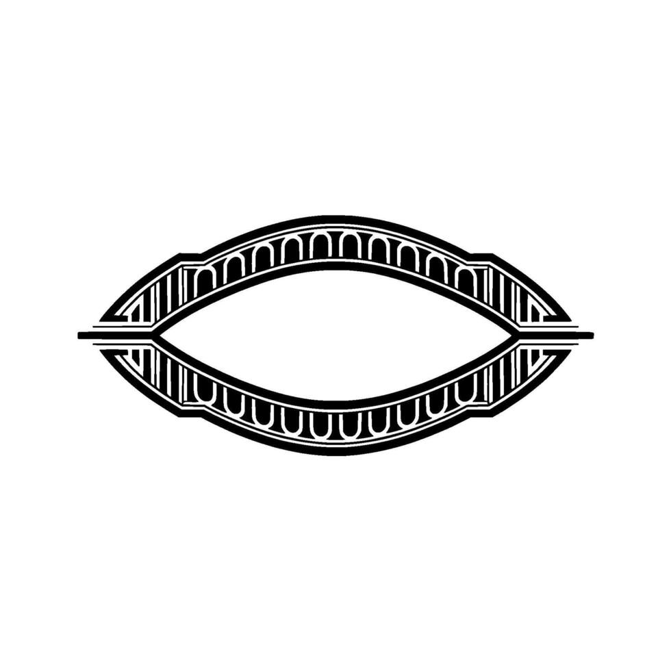 Art Deco Eye Motif, Elegant Geometric vector