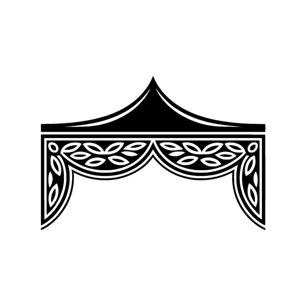 Stylized Tent Canopy, Intricate Celtic vector