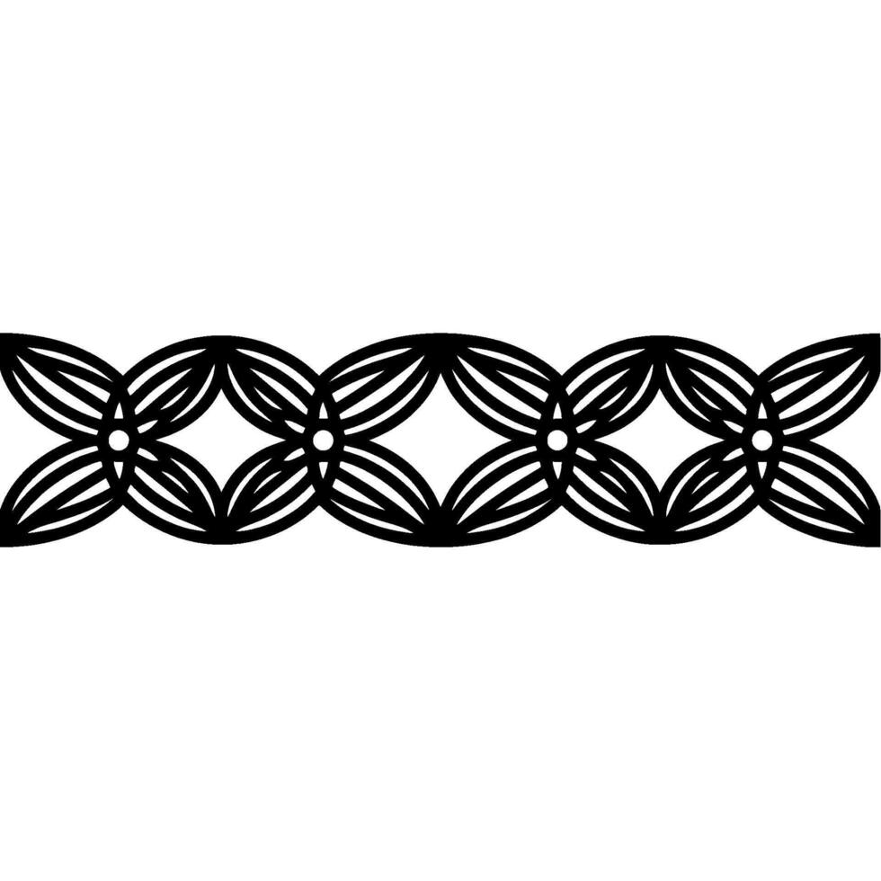 Intricate Floral Border, Geometric, Elegant Ornamentation vector