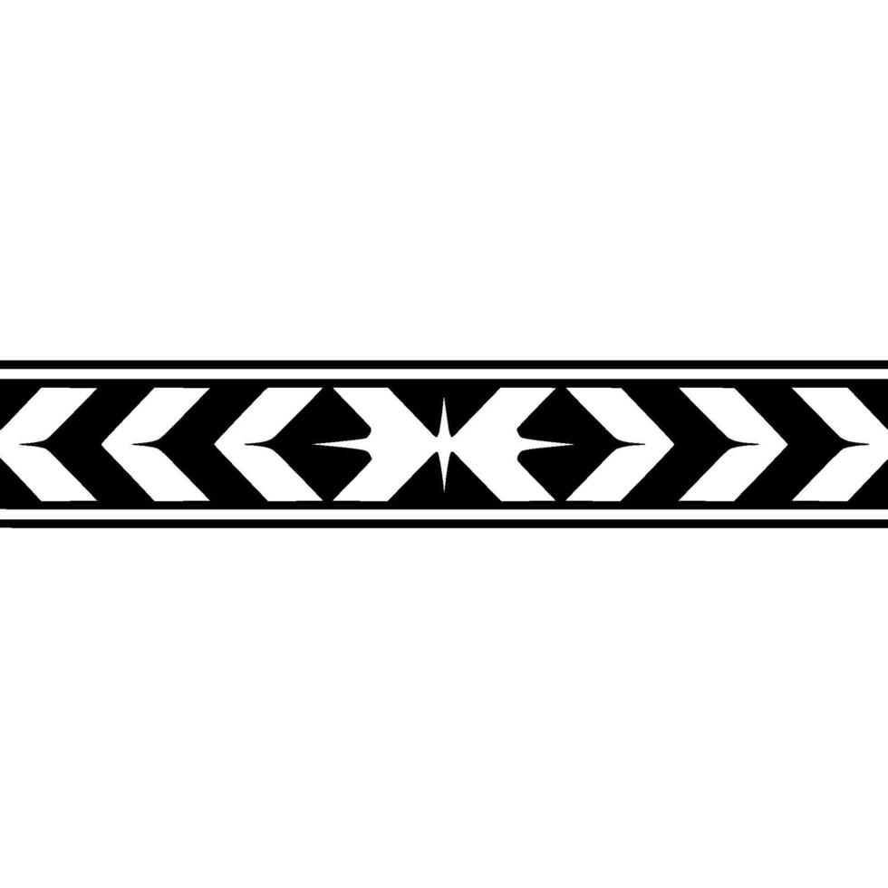 Geometric Arrow Border, Minimalist, Black White vector