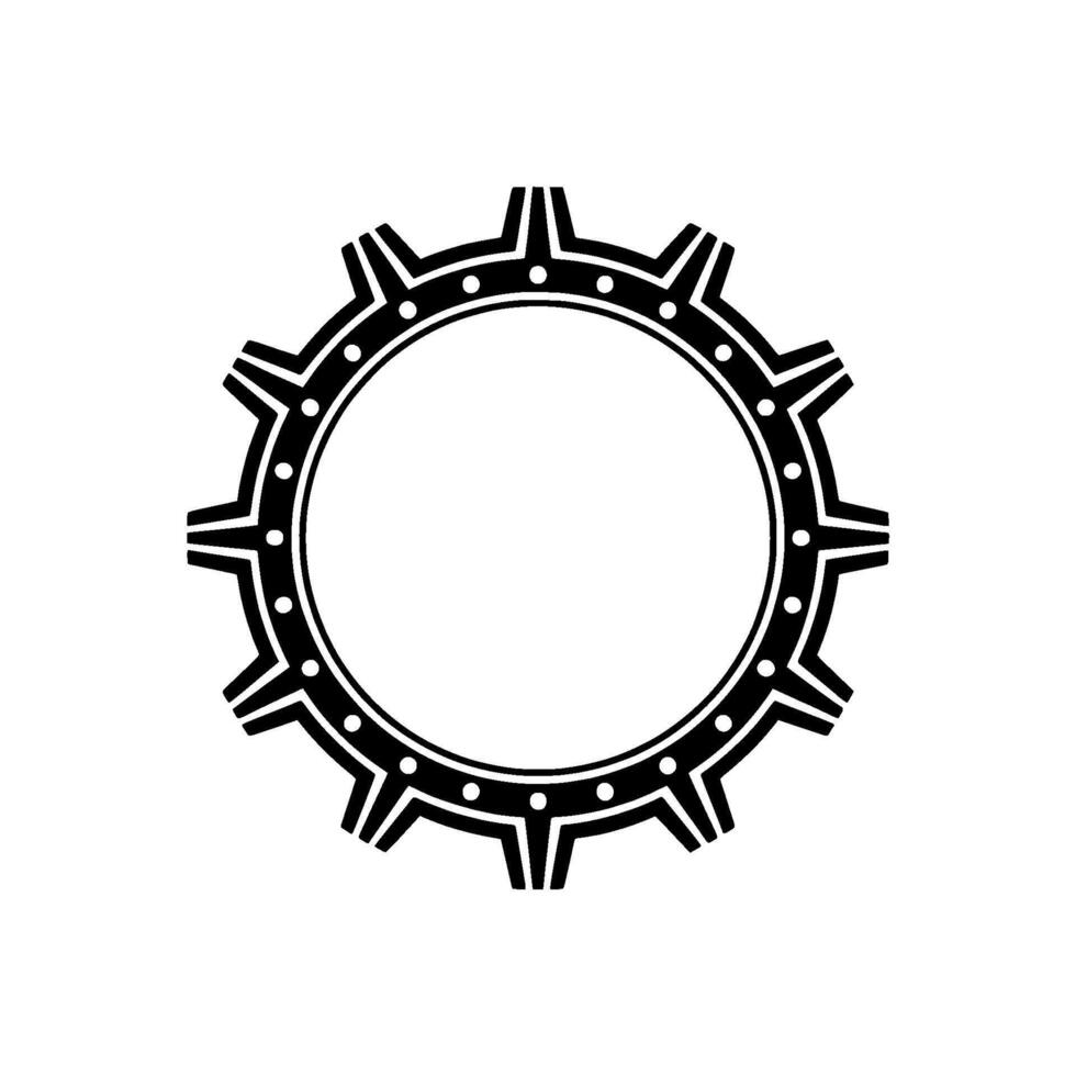 Minimalist Gear - Circular Mechanism, Industrial vector