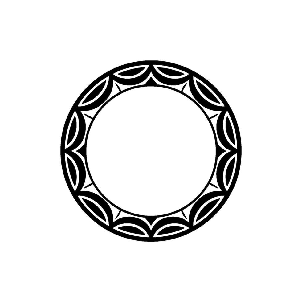 Tribal Circle Ornament, Geometric, Minimalist Motif - Pattern vector