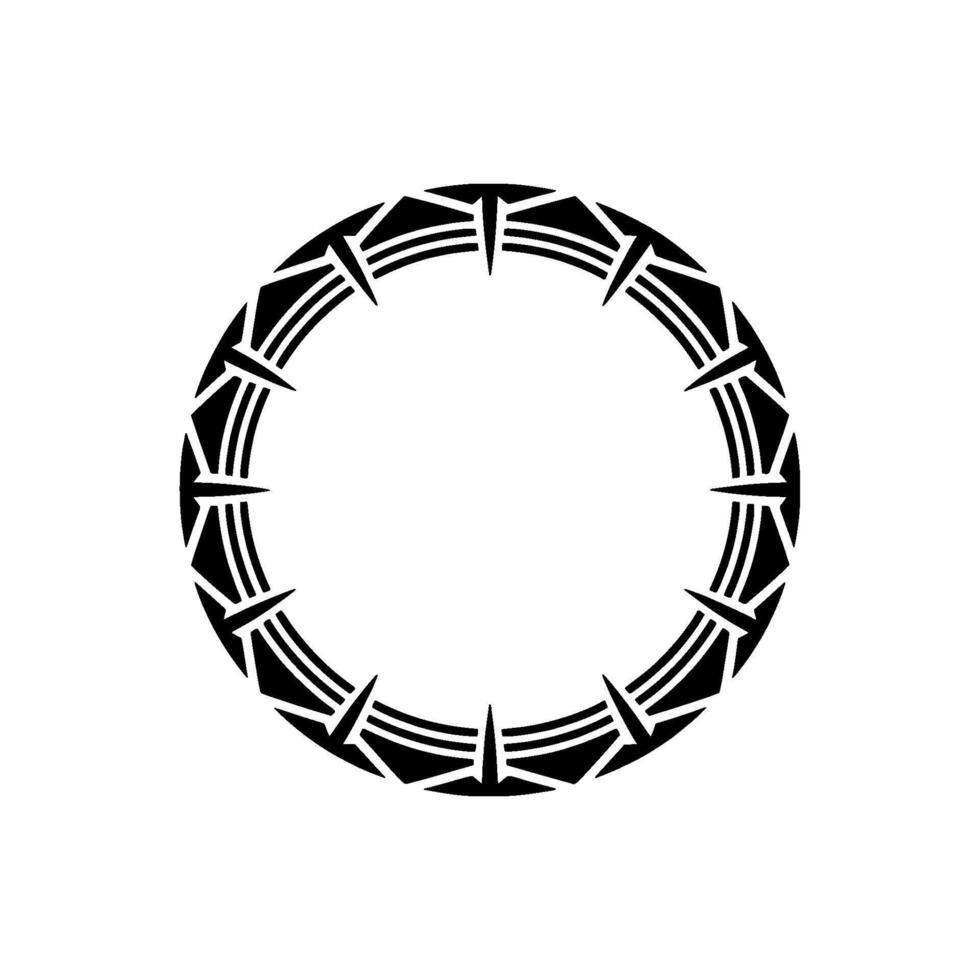 Tribal Ring Border, Geometric, Minimalist Style vector