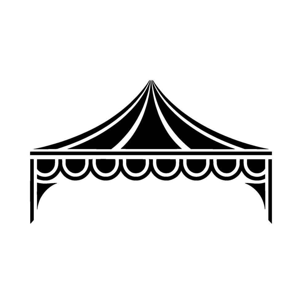 Minimalist Tent, Modern Event Shelter Illustration vector