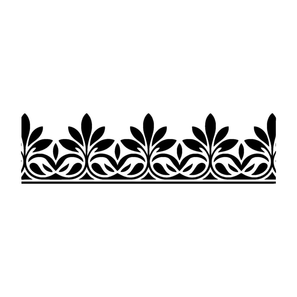 Elegant Botanical Border, Vintage Element - Art deco - Floral vector