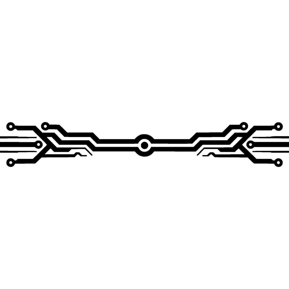 Circuit Board Divider, Modern Tech Element, Minimalist vector