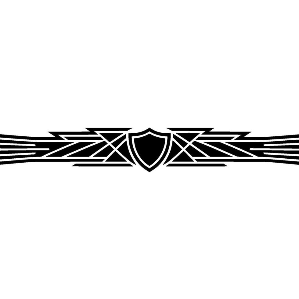 Art Deco Shield Border, Geometric, Vintage Elegance vector