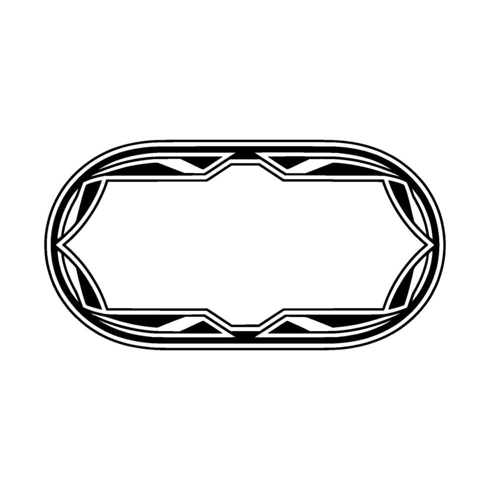 Geometric Oval Frame, Art Deco Style, Minimalist - Artdeco vector
