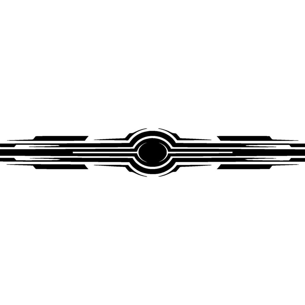 Geometric Horizon Circular Emblem with Streamlined vector