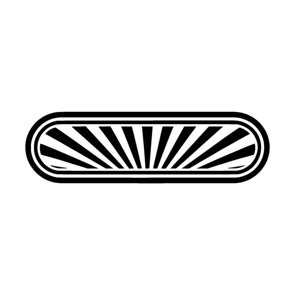 Abstract Radiance Minimalist Oval with Sunburst Detail vector