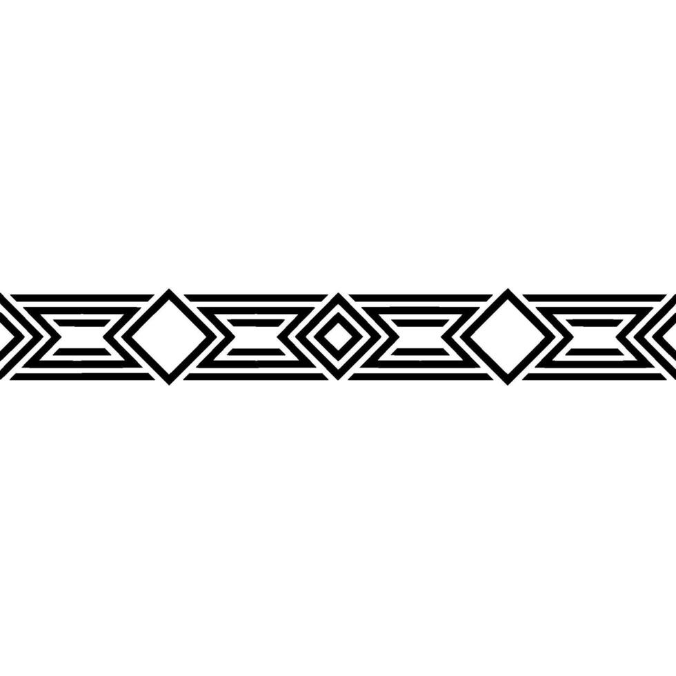 Geometric Deco Border, Minimalist, Linear Pattern - Symmetrical vector