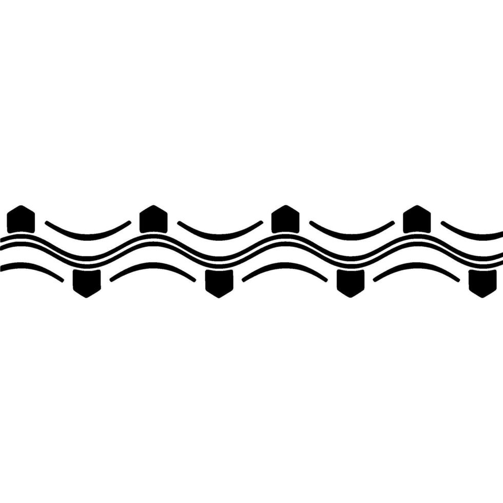 Geometric Wave Border, Minimalist, Modern Pattern vector
