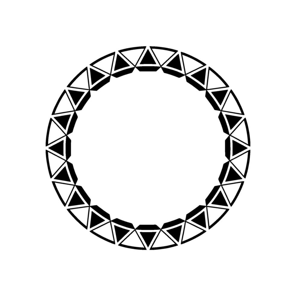 Geometric Circle Frame, Minimalist, Abstract Pattern - Triangle vector