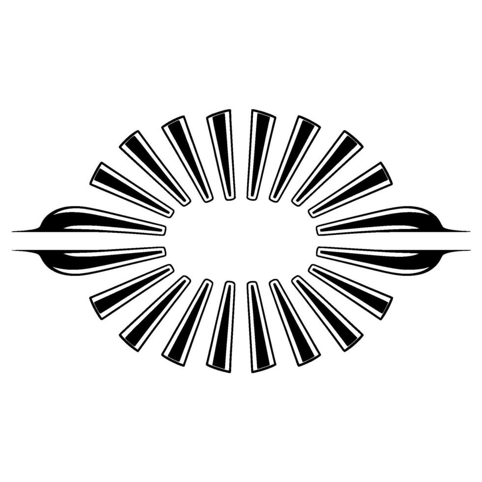 Abstract Radial Emblem, Dynamic Symmetry, Modern vector