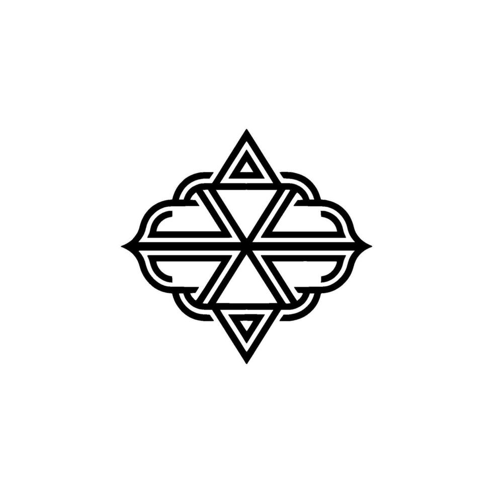 Geometric Emblem, Intricate, Modern Symbol, Minimalist vector