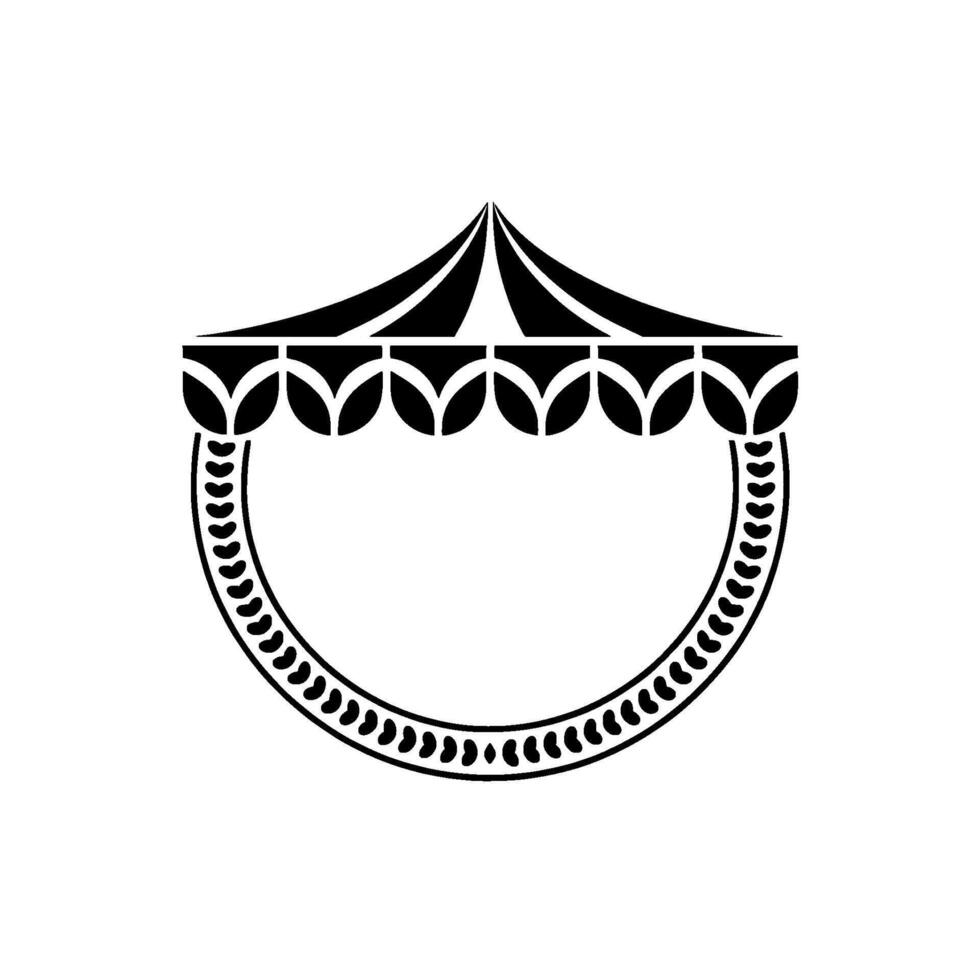 Vintage Circus Tent Emblem, Elegant Silhouette vector
