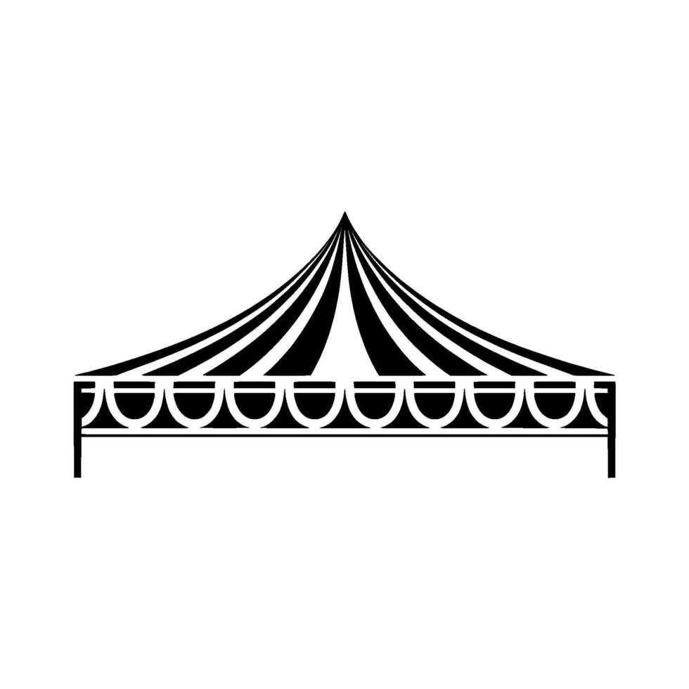 Minimalist Tent Silhouette, Event Illustration - Geometric vector
