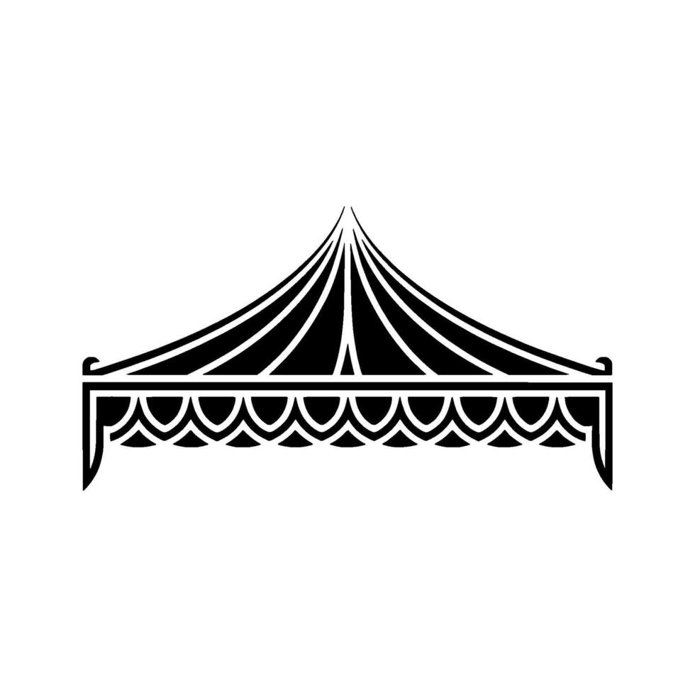 Geometric Tent Silhouette, Minimalist - Modern vector