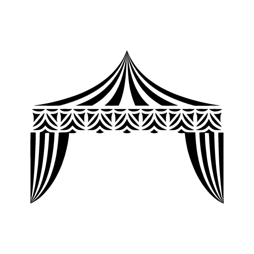 Geometric Tent Silhouette, Minimalist - Abstract vector